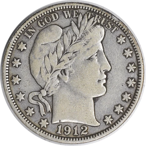 1912-S Barber Silver Half Dollar VF Uncertified #1209 Cover