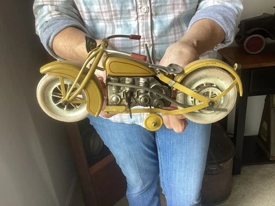 Motocicleta Mecánica Masudaya Vintage Años 30 (¡RARA Y ESPECTACULAR!) Foto 1 de 4