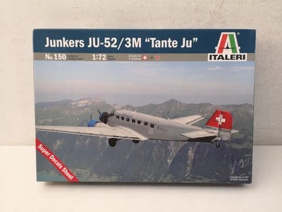 Junkers JU-52/3M Tante Ju  Kit Italeri 150 Scala 1/72 Chiuso B32 - Immagine 1 di 4