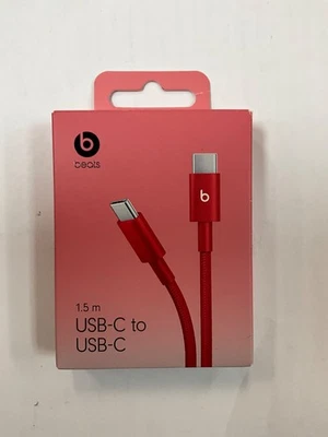 Beats oem  USB-C to USB-C Woven Cable 1.5 m - Rapid Red - Image 1 of 2