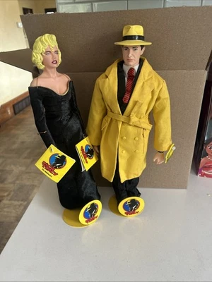 Vintage Applause Dick Tracy & Madonna Breathless Mahoney With Stands Doll Figure - Image 1 of 4
