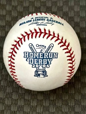 2006 Home Run Derby Game Used Baseball - David Ortiz - MLB Authenticated - Image 1 of 3
