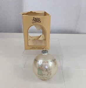 Precious Moments Merry Christmas 1988 Dear Glass Ball adorno de coleccionista - Imagen 1 de 12