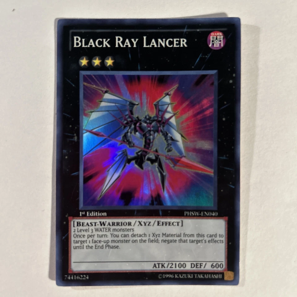 YUGIOH TCG BLACK RAY LANCER PHSW-EN040 SUPER 1ST EDITION LP - Image 1 of 2