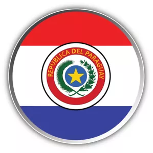 Adesivo decalcomania paraurti auto emblema bandiera Paraguay - "TG.'' - Foto 1 di 1