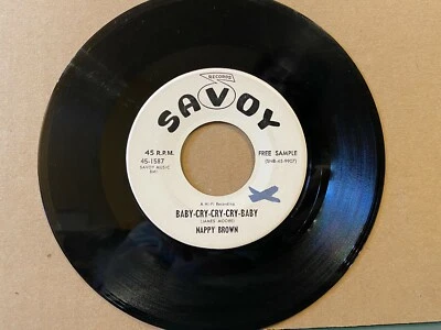 NAPPY BROWN - Baby Cry Cry Cry Baby - Promo Savoy 1587 - 45rpm 1960 Ex Foto 1 de 2