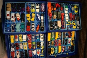 2 48ct. Matchbox Hot Wheels Cases Lot ALL 96 CARS MINT Boat Chopper 90's VW - Picture 1 of 14