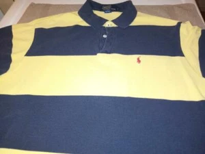 Vintage 1970's Ralph Lauren Polo Short Sleeve Rugby Shirt- Large. Made in US; #2 - Picture 1 of 4