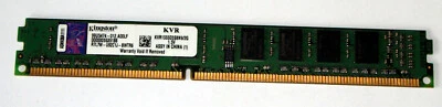 2 GB DDR3 RAM 240-pin PC3-10600U nonECC 'Kingston KVR1333D3S8N9/2G' Low Profile - Imagen 1 de 2