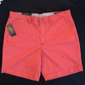 POLO RALPH LAUREN Mens Chino Shorts 8-Inch Stretch Straight Fit,  Red 35 NWT - Picture 1 of 11