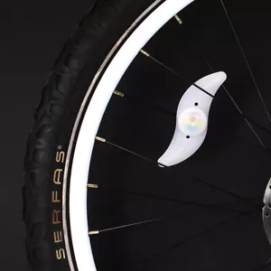 Luce LED Ruota/Raggi Ciclo - Rosso 3 Modalità inc Batteria - Foto 1 di 4