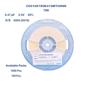C0510X7S0E474M TDK MLCC SMD Condensatore 0,47 uF 2,5 V x7S 0204 (0510) 20% - Foto 1 di 4