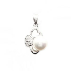 Colgante de plata 925 AURORA GEMS® 24,5x14,5 mm con perla de agua dulce - Imagen 1 de 1