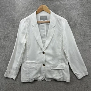 Pure Collection Jacke Damen UK 14 weiß 100% Linie leichter Sommer Blazer - Bild 1 von 15