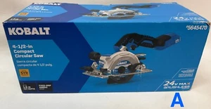 KOBALT 4-1/2" Compact Cordless Circular Saw 24V KCCS 124B-03 TOOL ONLY - NEW (A) - Picture 1 of 4