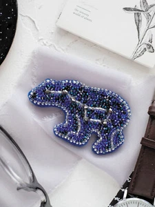 Hágalo usted mismo Kit para hacer joyas "Ursa Major", broche con cuentas de semillas, kit de bordado de cuentas - Imagen 1 de 3