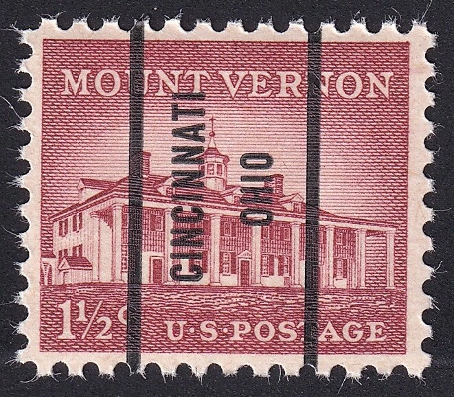 1032 Mount Vernon 1 ½ c Bureau Precancel “Cincinnati Ohio.” PSS-71, MNH OG - Image 1 of 1