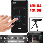 Portable DLP Mini Pocket Projector Android 9.0 WIFI BT 4K HD Beamer Home Cinema