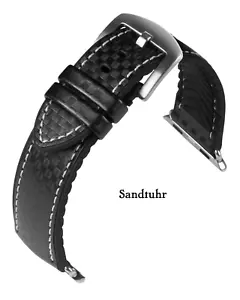 Carbon Wrist Watch Band for Apple Watch Case Size 42/44kmm Made in Germany /62 - Picture 1 of 5