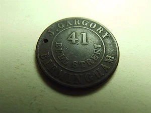 Distinct Vision J. Gargory 41 Bull Street Birmingham Token/ Fob (5875) - Picture 1 of 6