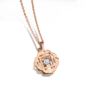 Aris Diamond Damen Kette mit Wurzelchakra Anhänger 14 Karat (585) Rotgold - Bild 1 von 5