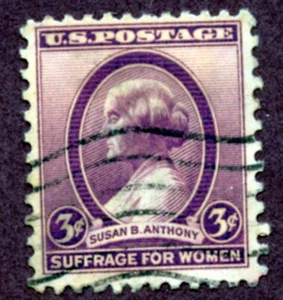 Scott 784 A 257 Dark Violet Susan B Anthony Used 3¢ 1936 Suffrage for Women - Picture 1 of 2