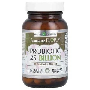 Amazing Nutrition Flora Probiotic Supplement 25 Billion 60 Capsules EXP 02/2026 - Picture 1 of 2