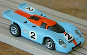 Vintage AFX Porsche 917 #2 Slot Car, Gulf Colors (Blue & Orange), #1757, AS-IS! - Picture 1 of 12