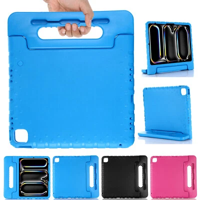 EVA Case For iPad Air Pro 11" 13" 2024 M2 M4 Kids Shockproof Handle Stand Cover - Image 1 of 4