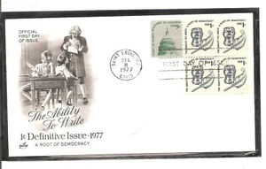 US Scott # 1581 Americana Issue/ Inkwell FDC. Artcraft Cachet. 1 - Picture 1 of 1