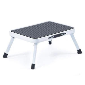 Anti Slip Folding Metal Step Stool Foldable Collapsible Kitchen Steel Sturdy - Picture 1 of 7