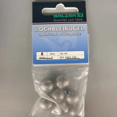 Balzer Loch Bleikugel 12,5g 7 Stück Lochblei Inline Blei Kugelblei Angelblei OVP - Bild 1 von 2
