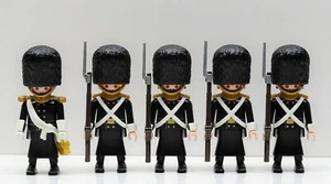 5 Garde Royal Highlander Noir Playmobil Pour Soldats Vs.Napoléon Custom - RAR - Picture 1 of 10
