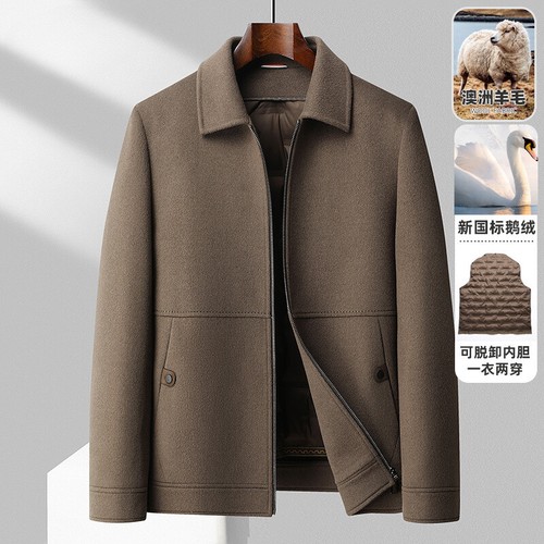 VETEMENTS Giacca invernale uomo lana double face nuova lana zip caldo piumino spesso giacche