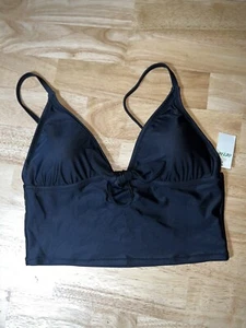 SMALL Aerie Black Crop Bikini Top BNWTS $34.95 - Picture 1 of 5