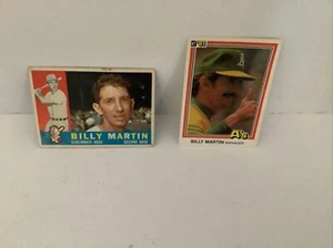 1960 y 1981 Topps & Dunress béisbol #173 y #479 Billy Martin - Imagen 1 de 5