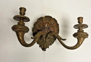 Antique 19th Century French Empire Bronze Sconce Candle Holder - Picture 1 of 9
