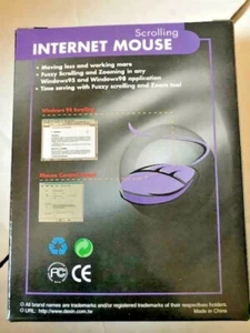 NEW VINTAGE 3 BUTTON USB MOUSE WITH SCROLLING MECHANICAL BALL (NON OPTICAL) RM2 - Picture 1 of 5