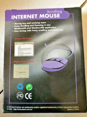 NEW VINTAGE 3 BUTTON USB MOUSE WITH SCROLLING MECHANICAL BALL (NON OPTICAL) RM2 - Image 1 of 4