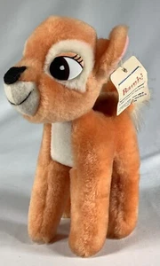 Vintage Walt Disney Productions Bambi Faline Plüsch Hirsch Baby Rehkitz mit Ohrmarke 7 Zoll EUC - Bild 1 von 9