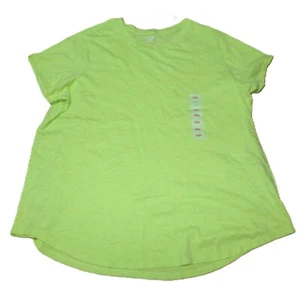 NWT OLD NAVY WOMENS SIZE 2XL XXL YELLOW SLUB SHORT SLEEVE COTTON TEE - Picture 1 of 2