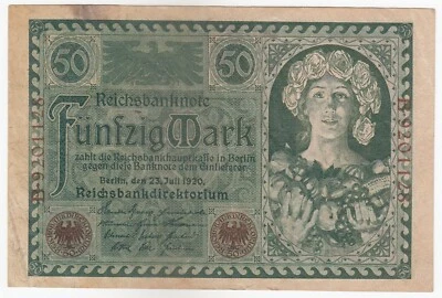 Germany, 50 Mark, 1920, P68, XF - Image 1 of 2