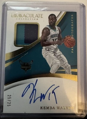 2017-18 Panini Immaculate Patch Auto Kemba Walker /25 PA-KWK - Image 1 of 2
