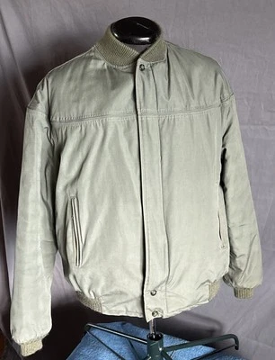 Chaqueta Bomber Acolchada Vintage Años 60 Varsity Catalina Martin Oliva Verde Ejército Med Foto 1 de 4