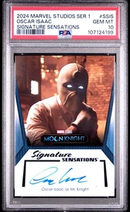 2024 UD MARVEL STUDIOS SER 1 SIG SENSATIONS #SSIS MR. KNIGHT/OSCAR ISAAC PSA 10 - Picture 1 of 2