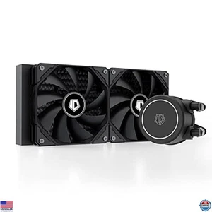 240mm AIO CPU Water Cooler, White LED, 2x120mm PWM Fans, Intel/AMD Compatible - Afbeelding 1 van 6