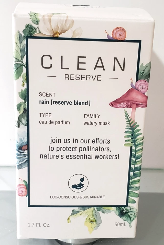 Clean Reserve RAIN Eau De Parfum 1.7 oz Spray As Pictured