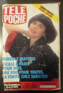 POCKET TELEVISION PROGRAM from 16 to 22 NOVEMBER 1985 MIREILLE MATHIEU - Picture 1 of 1
