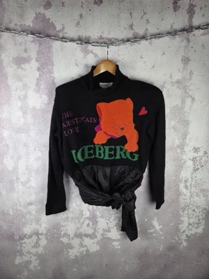 Vintage ICEBERG Disney Wool Sweater Women’s Luxury Italy Big Logo Rare Size 44 - image 1 of 4