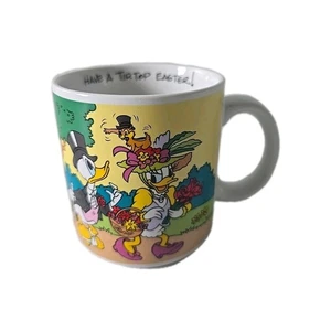 Vintage Donald Daisy Tasse Walt Disney Applause 12 Unzen Kaffeetasse Have a Tip-Top Ostern  - Bild 1 von 7